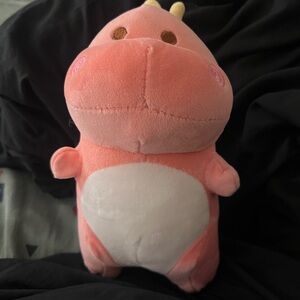 Pink Plush Toy with White Belly